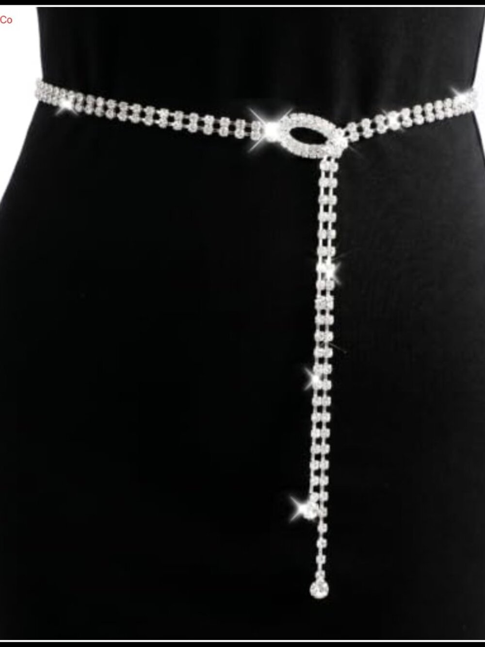 Rhinestone Chain Belt Glass Crystal Zinc Alloy Adjustable Party